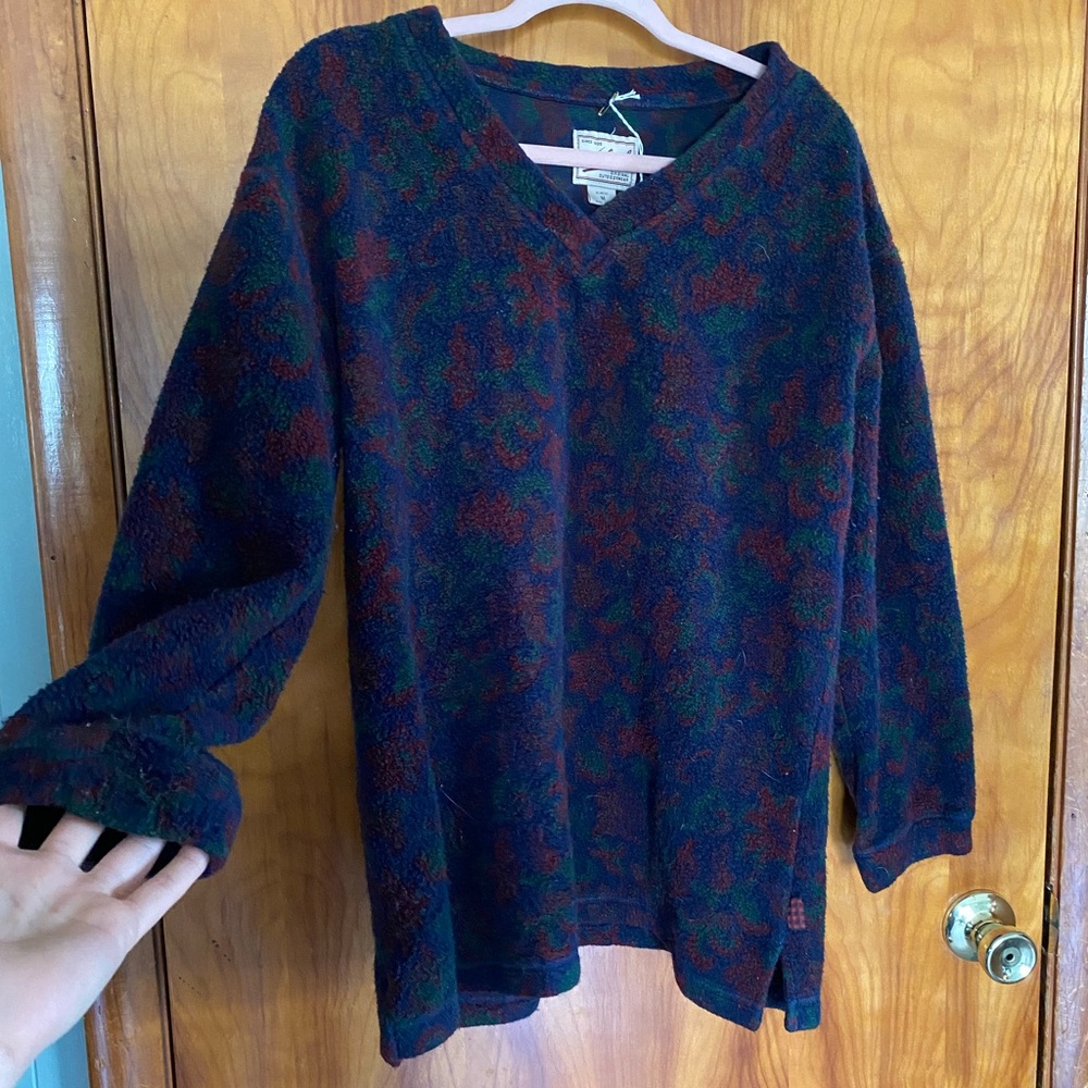 Cozy Cottagecore Woolrich Multicolor V-Neck Sweater